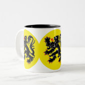 Tasse 2 Couleurs Lion flamand de Flandre (roman) (Devant gauche)