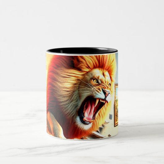 Tasse 2 Couleurs Lion fou (Centre)