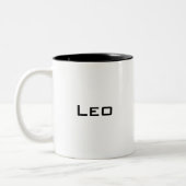 Tasse 2 Couleurs Lion Graphique Leo (Gauche)