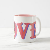 Tasse 2 Couleurs Lion Saint Valentin (Devant droit)