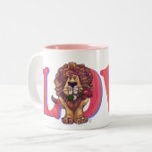 Tasse 2 Couleurs Lion Saint Valentin (Devant gauche)