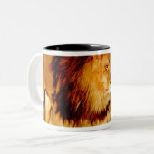 Tasse 2 Couleurs Lion solitaire (Devant gauche)