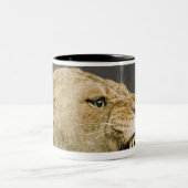 Tasse 2 Couleurs Lionne hurlant 2 (Centre)