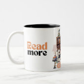 Tasse 2 Couleurs Lire plus Livres Enseignant Éffrayant, Cadeau (Gauche)
