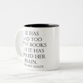 Tasse 2 Couleurs lisez trop de livres (Devant gauche)