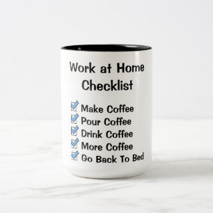 Tasse 2 Couleurs Liste de vérification du travail à la maison
