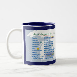 Tasse 2 Couleurs Liste des activités du lac Michigan