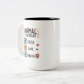 Tasse 2 Couleurs Liste des animaux Refuge Foster Love Forever Cadea (Devant gauche)