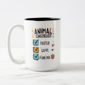 Tasse 2 Couleurs Liste des animaux Refuge Foster Love Forever Cadea (Gauche)