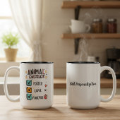 Tasse 2 Couleurs Liste des animaux Refuge Foster Love Forever Cadea
