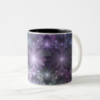 Lit de fleurs tendance brillant art fractal abstra