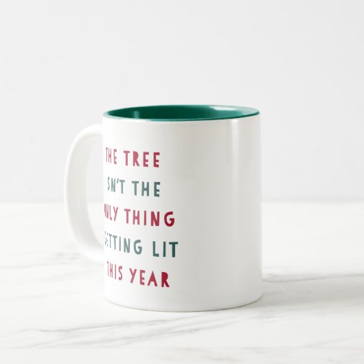 Tasse 2 Couleurs Lit | Noël drôle (Devant gauche)