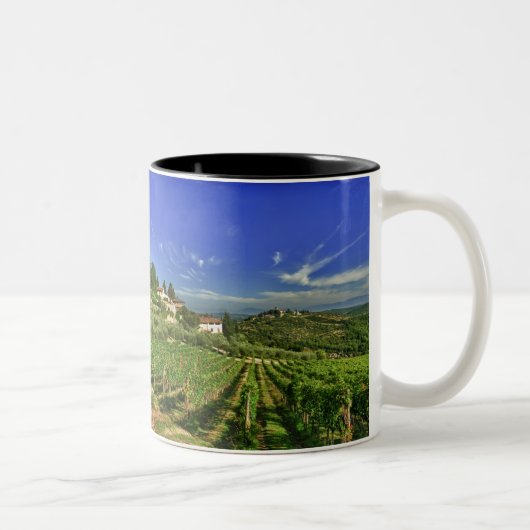 Tasse 2 Couleurs L'Italie, Toscane, Greve. Les vignobles de (Droit)