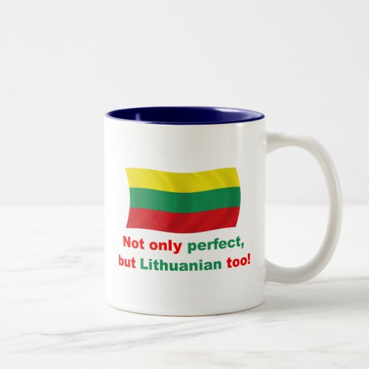 Tasse 2 Couleurs Lithuanien parfait (Droit)