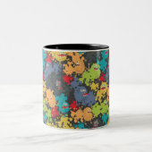 Tasse 2 Couleurs Little cute funny monsters (Centre)