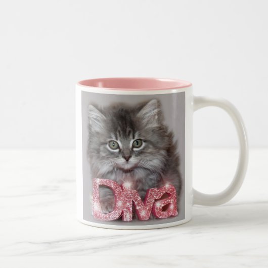Tasse 2 Couleurs Little Diva Kitty - "Tiens ta queue haute..." (Droit)