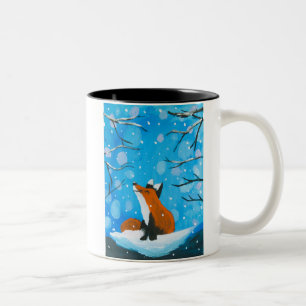 Tasse 2 Couleurs Little Fox aime la neige
