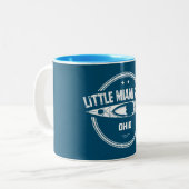 Tasse 2 Couleurs Little Miami River Ohio Kayak (Devant gauche)