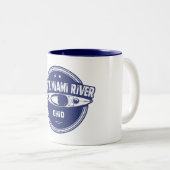 Tasse 2 Couleurs Little Miami River Ohio Kayak (Devant droit)