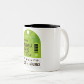 Tasse 2 Couleurs Lituanie Vilnius billet de voyage (Devant droit)