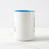 Tasse 2 Couleurs Live Love Latke Hanoukka Design (Centre)