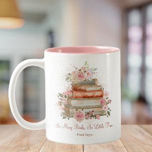 Tasse 2 Couleurs Livres de devis personnalisés et roses roses Vinta