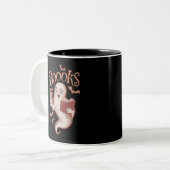 Tasse 2 Couleurs Livres d'Halloween Bibliothécaire Professeur Lectu (Devant gauche)