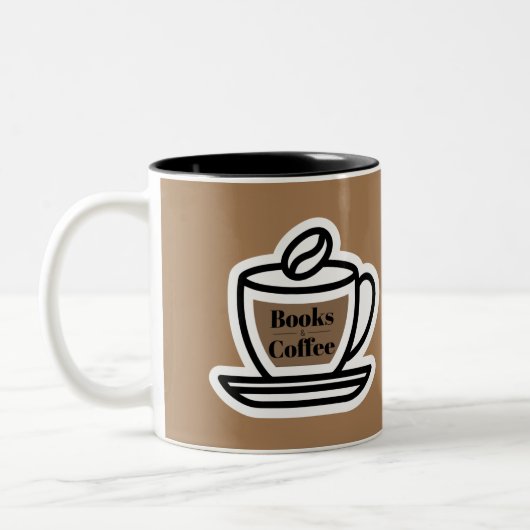 Tasse 2 Couleurs Livres et café Brown (Gauche)