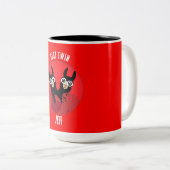 Tasse 2 Couleurs Llama Alpaca Twin Boys (Devant droit)