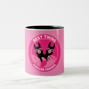Tasse 2 Couleurs Llama Alpaca Twin Girl