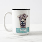 Tasse 2 Couleurs Llama Art Nom personnalisé Couleur (Gauche)