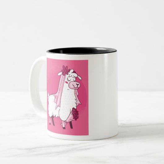 Tasse 2 Couleurs Llama Bride (Devant gauche)
