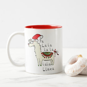 Tasse 2 Couleurs Llama Christmas Enfants mignonne Drôle
