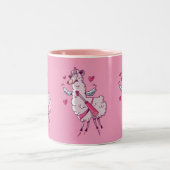Tasse 2 Couleurs Llama croustillante pour la Saint Valentin (Centre)