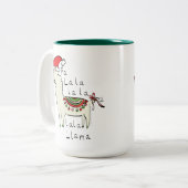 Tasse 2 Couleurs Llama Cute Drôle Noël Vacances (Devant gauche)