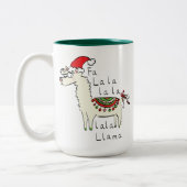 Tasse 2 Couleurs Llama Cute Drôle Noël Vacances (Gauche)