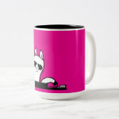 Tasse 2 Couleurs Llama DJ Cool Party Music Mixing Animal Sunglasses (Devant droit)