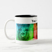 Tasse 2 Couleurs Llama noire intense drôle animal (Gauche)