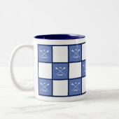 Tasse 2 Couleurs L'oar de Rower inspirant les carrés bleus (Gauche)