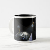 Tasse 2 Couleurs L'observation Lunar CRater (Devant gauche)