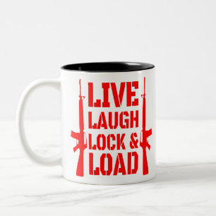 Tasse 2 Couleurs Lock et chargement de rires en direct #USAPatriotG