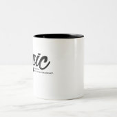 Tasse 2 Couleurs Logique noire de typographie - café (Centre)