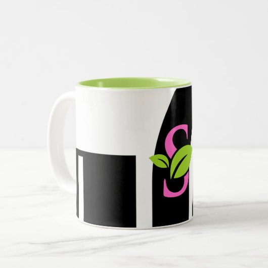 Tasse 2 Couleurs logo abstrait (Devant gauche)
