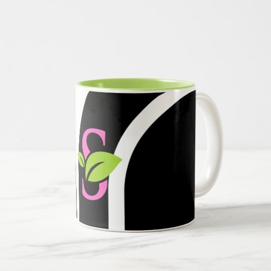 Tasse 2 Couleurs logo abstrait (Devant droit)