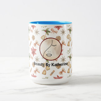 Tasse 2 Couleurs Logo Abstrait moderne femme beauté visage femme