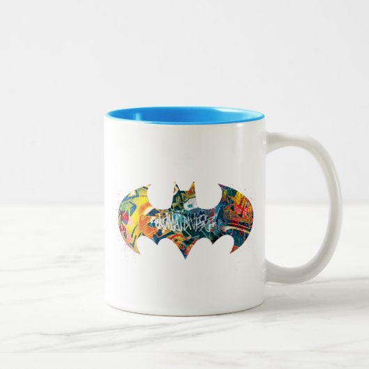 Tasse 2 Couleurs Logo Batman Graffiti Neon 80's (Droit)