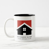 Tasse 2 Couleurs Logo Black White Business + code QR Promotionnel (Gauche)