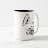 Tasse 2 Couleurs Logo (blanc) (Devant droit)