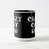 Tasse 2 Couleurs Logo blanc Crazy Cat Dad (Centre)
