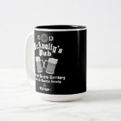 Tasse 2 Couleurs Logo blanc du pub McAnally (Devant gauche)